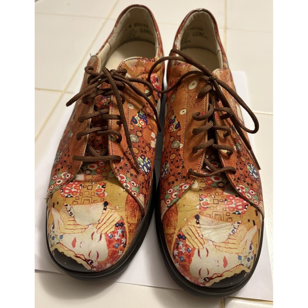 VTG Derry Icon Shoes Gustav Klimt " The Kiss" Womens Oxfords 8.5‎ M Made In USA